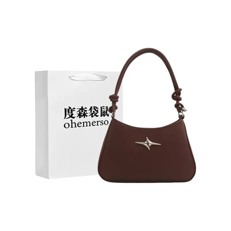 Dusen Kangaroo PU Shoulder Bag Regular Women's White/Black/Khaki/Green/Pink/Brown-21