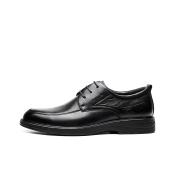 AOKANG Dress Shoes Men Low Top Black, Dark Brown