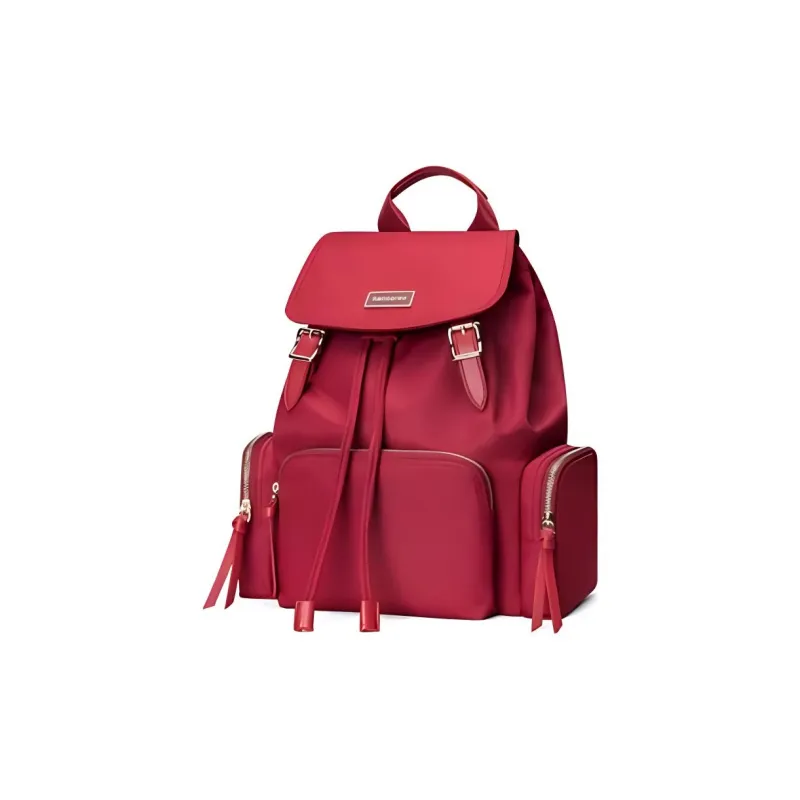 SAMSONITE Fabric Backpack Medium Size Women's Red/Black/Aqua Blue-1