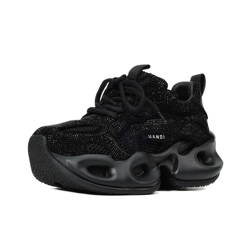 UanDi Cushioning Anti-Slip Wear-Resistant Breathable Height Increasing Low-Top Chunky Sneakers Women's-6