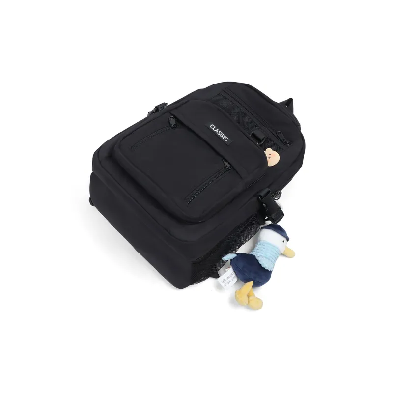 Kevin Cohen Fabric Backpack Regular Unisex Black/Ecru-3