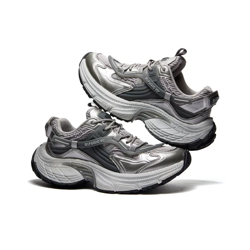 RIFUGIO VO' Abrasion Resistant Height Increasing Low Top Chunky Sneakers Unisex-24
