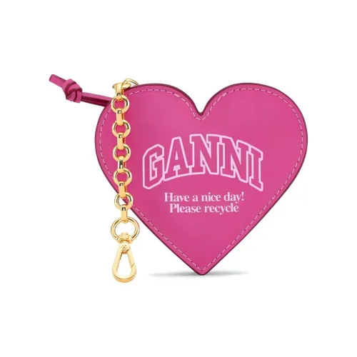 GANNI Funny Heart Logo-print Purse