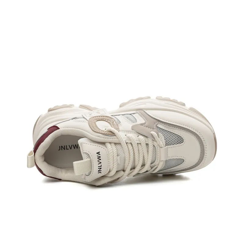 JNLVWA Slip-Resistant Breathable Lightweight Height Increasing Low-Top Chunky Sneakers Women's-27