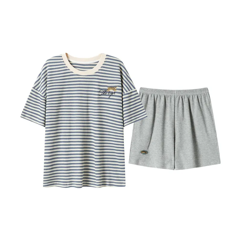 Close fitting Areas SS24 Pajama Set Women's Beige Yellow-0