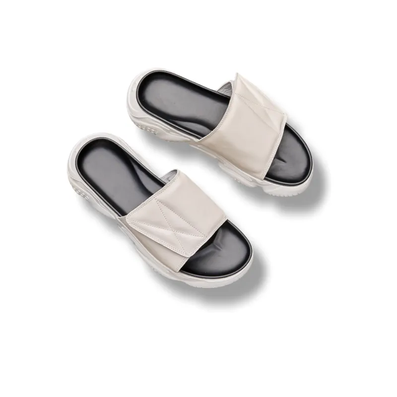 Brounvanm EVA Slip Resistant Slide Slippers Men's White-3