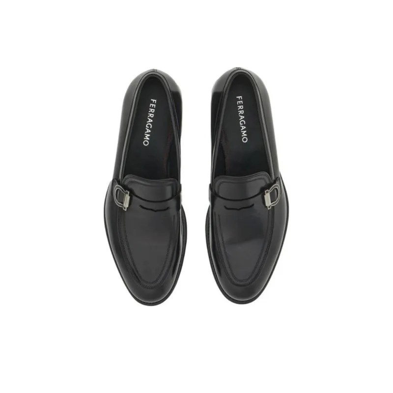 FERRAGAMO GANCINI Dress Shoes Men's Black-3