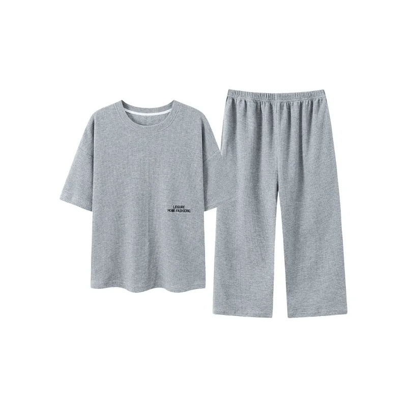 Close fitting Areas Pajama Set Women's Heather Gray-0