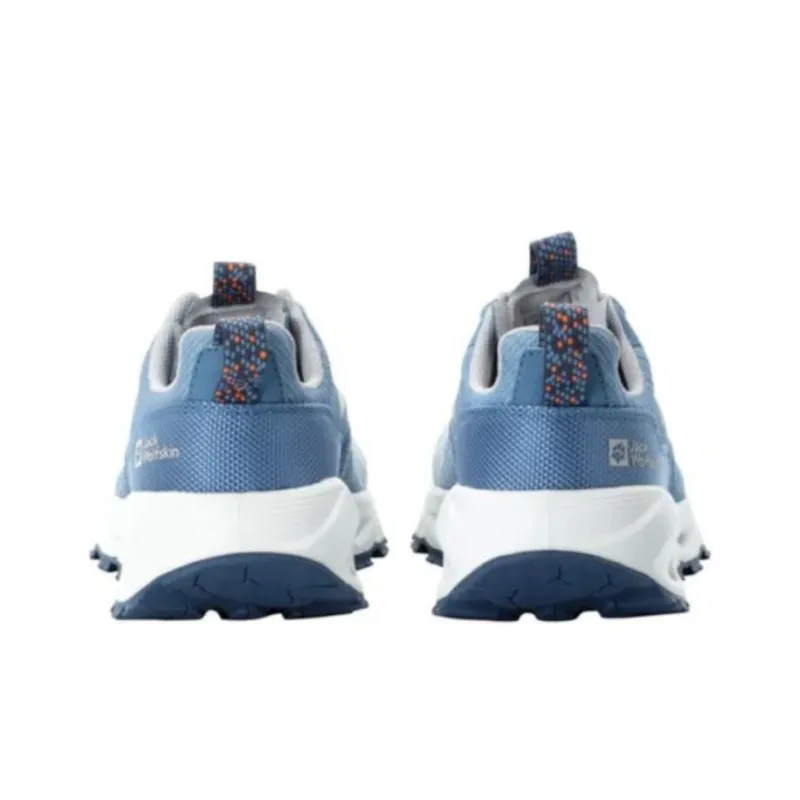 Jack Wolfskin Anti Slip Wear Resistant Low Top Trekking Shoes Women's Blue White-4