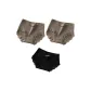 M1155-E Set-Ribbed Lace Trim-Gray+Gray+Black (3 Pack)