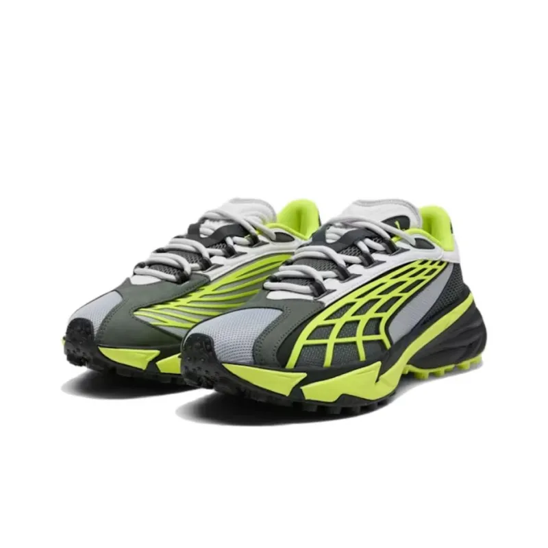 PUMA Spire Anti Slip Wear Resistant Low Top Casual Shoes Unisex Gray Green-3