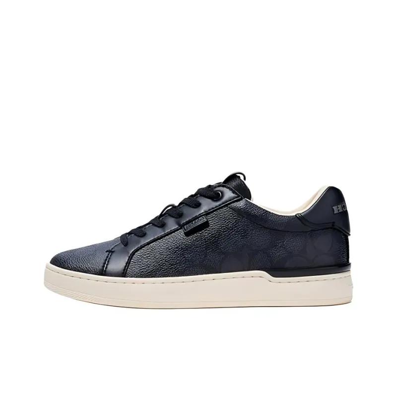 COACH Lowline Low-Top Skateboard Shoes Men's Black-0