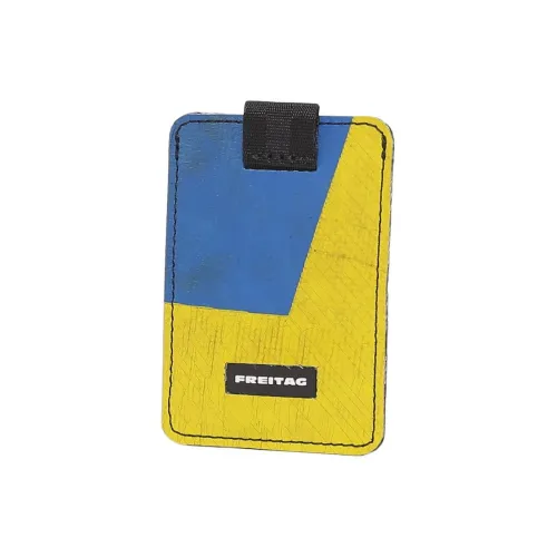 FREITAG Card Holders Sky Blue With Lemon Accents