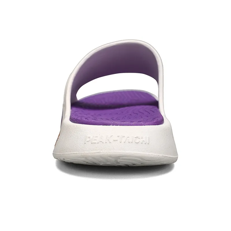 PEAK Tai Ji1.0 Slip Resistant Abrasion Resistant Slide Slippers Men's Ivory Purple-3