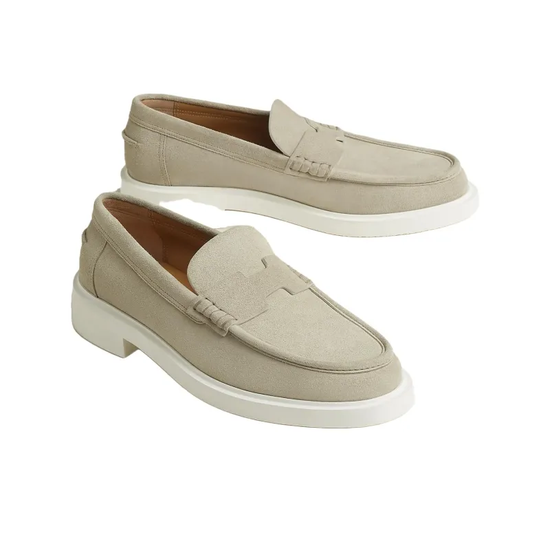 HERMES Loafers Men White-3