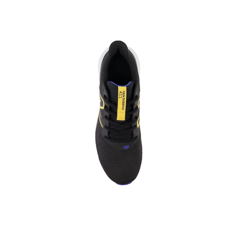 New Balance NB 411 Anti Slip Wear Resistant Low Top Casual Running Shoes Men's Black Yellow-3