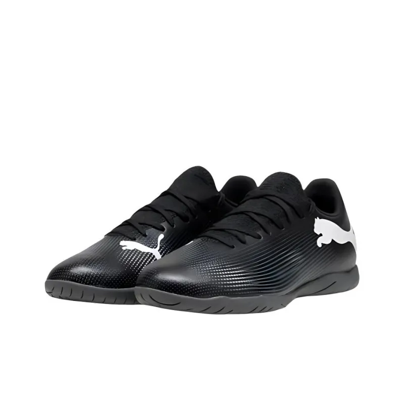 PUMA FUTURE 7 PLAY Anti Slip Wear Resistant Soccer Shoes Men's Black White-2