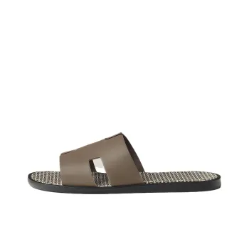 HERMES Slide Slippers Men's Gray