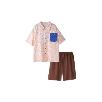Fun Rabbit Pajama Set Men's Fire Soil Orange