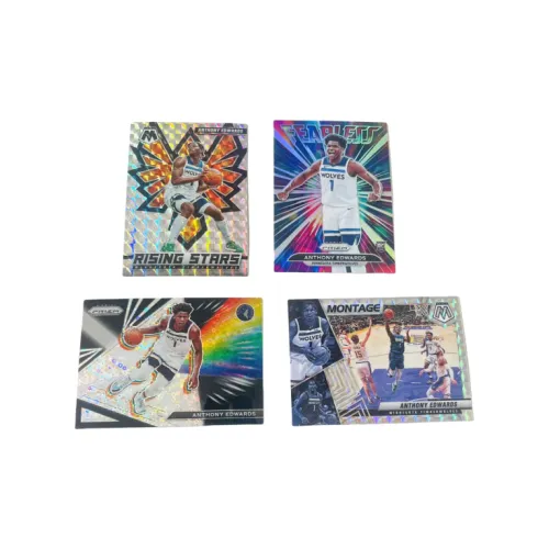 PANINI Anthony Edwards Timberwolves Refringence Teca Basketball Card Access Pass Sports Cards 4 Pcs