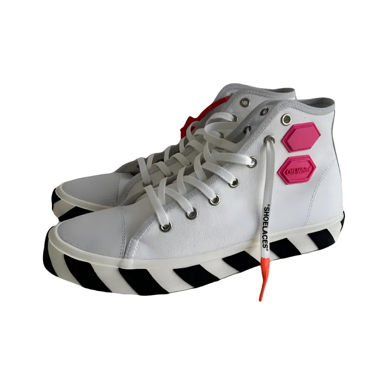 OFF WHITE Vulcanized Hi Top White Fuchsia-2