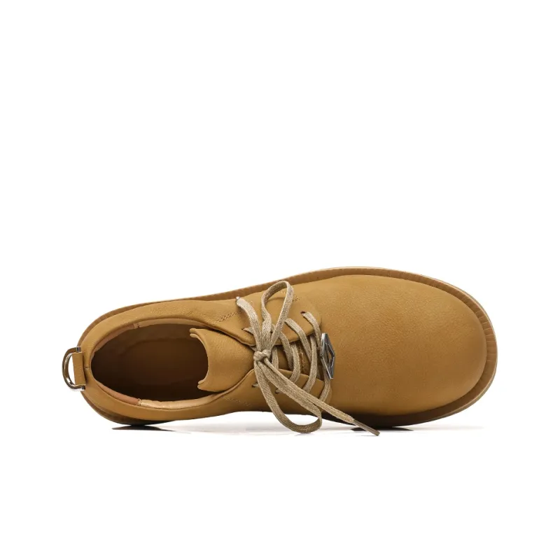 Chi Wolf Height Increasing Low-Top Casual Shoes Unisex Yellow-14
