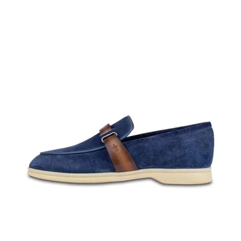 MAISON CORTHAY Portofino Loafers Men's Blue-0