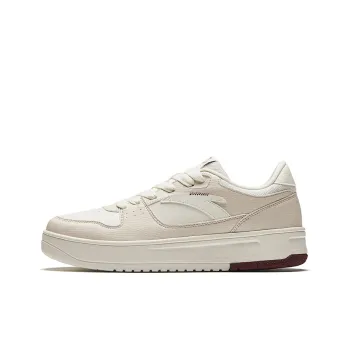 ANTA Lightness Skateboard Shoes Men Low Top Ivory White/Mud Gray