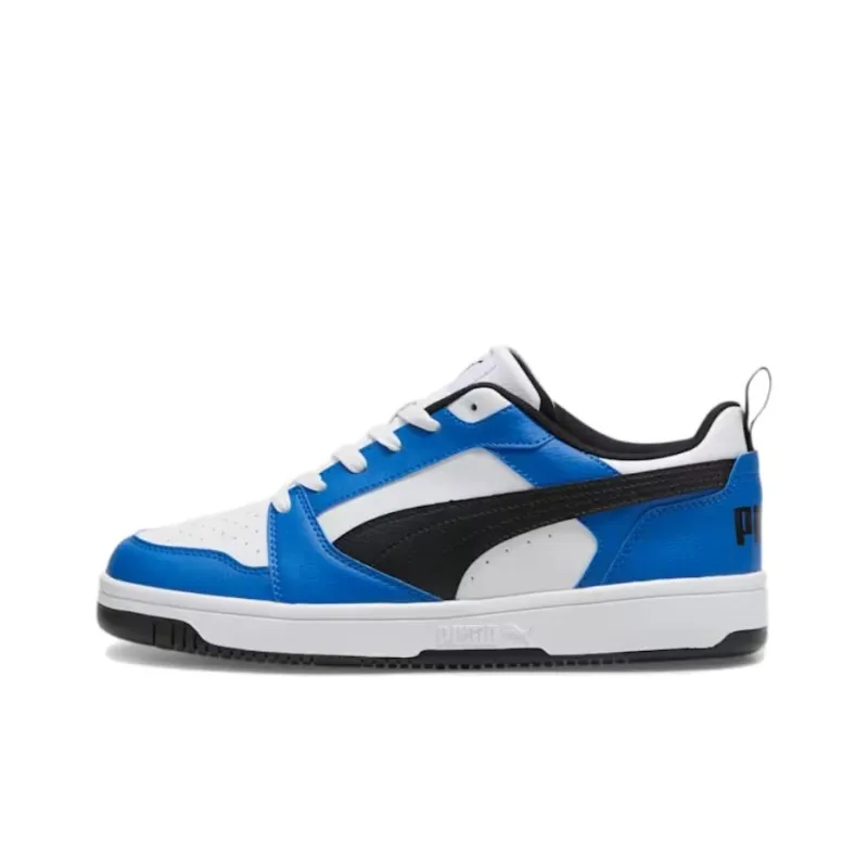PUMA Rebound V6 Anti Slip Wear Resistant Low Top Casual Shoes Unisex White Blue-0