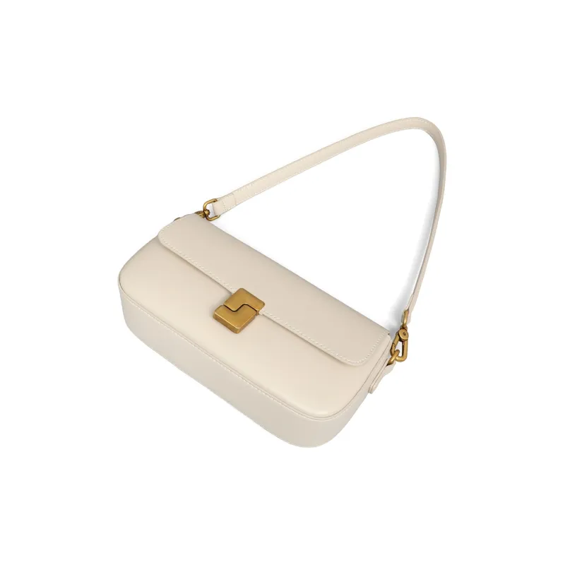 PT'SON Synthetic Leather Small Square Bag, Shoulder Bag, Crossbody Bag Regular Women's Milkshake White-2
