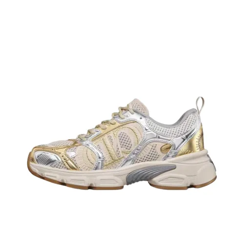 DIOR Chrono Low-Top Sports Running Shoes Casual Shoes Women's Gold