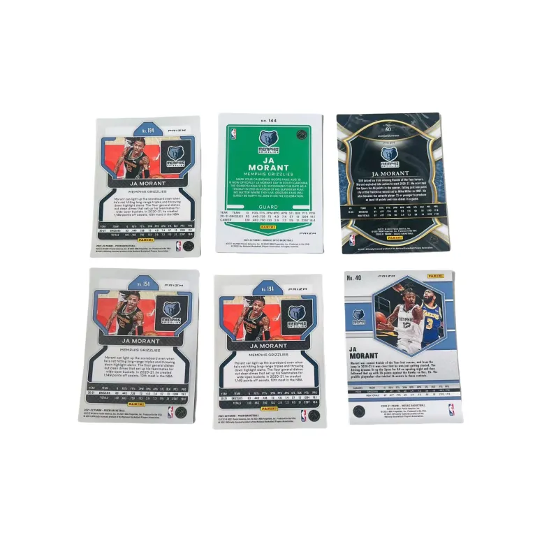 PANINI Ja Morant Grizzlies Refringence 6 Piece Combination Basketball Card Access Pass Sports Cards 6 Pcs-1