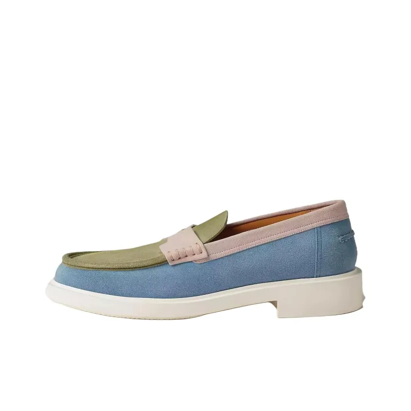 HERMES Guillaume Loafers Men's Blue-0