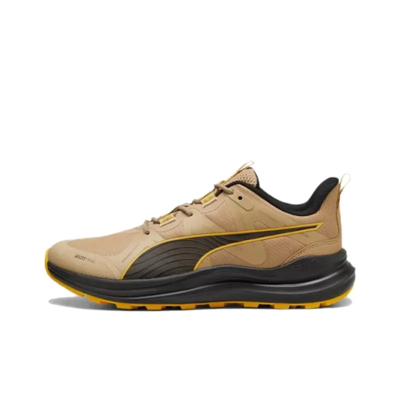 PUMA Reflect Lite Trail Anti Slip Wear Resistant Low Top Trail Running Shoes Unisex Yellow Black-0