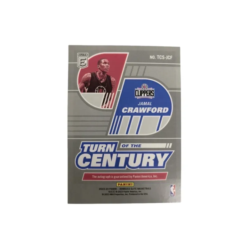 PANINI 2022 23 Elite, Clippers, Jamal Crawford, Signature, Star Card, Card Pass Through Sports Cards 1 Pc-1