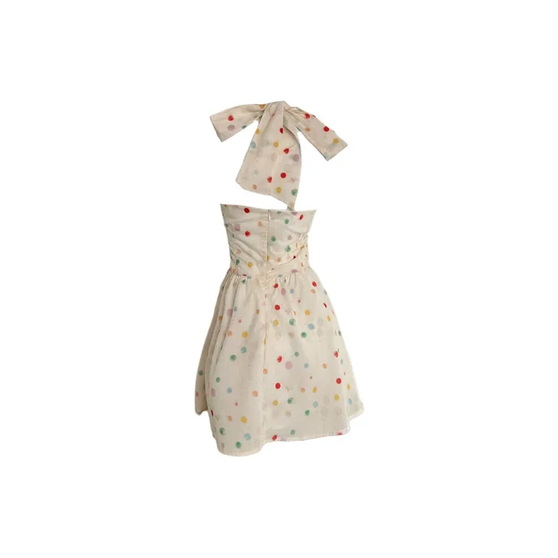 / Sleeveless Dresses Women's Rainbow Polka Dot-1