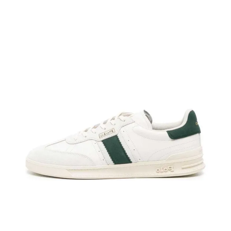 Polo Ralph Lauren Low Top Skateboard Shoes Men's White Green-0