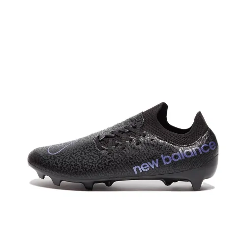 New Balance Furon V7 FG Rubber Long Studs Firm Ground Anti-Slip Wear-Resistant Soccer Shoes Unisex Black