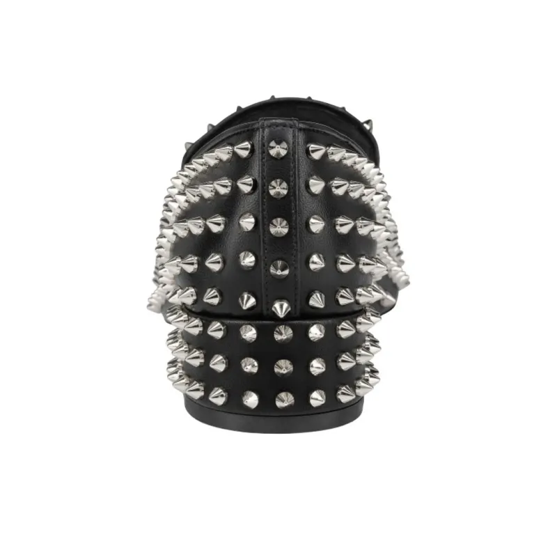 CL LUBOTING Spikeasy Loafers 3cm Women's Black-4