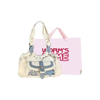 Worm's Home Nylon Fabric Shoulder Bag Regular Women's Gray
