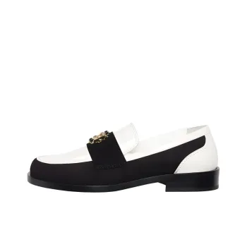 CHANEL Casual Single Shoes Women's Black White