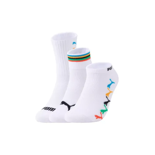 PUMA Socks Sets Unisex 3 Pack White