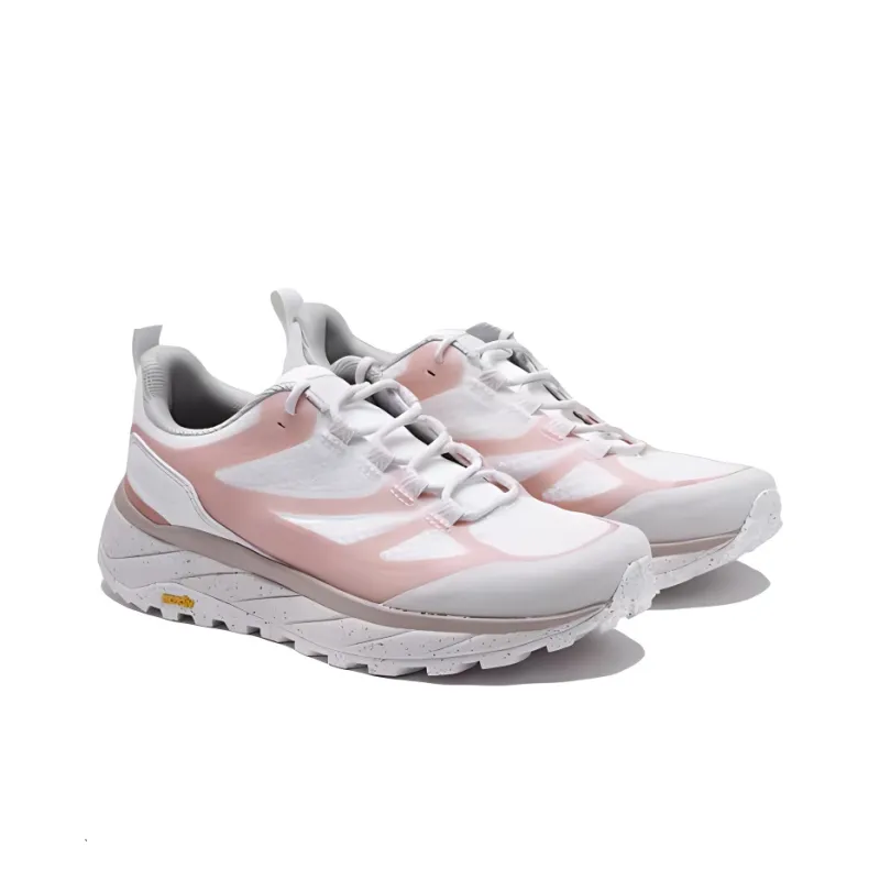 Jack Wolfskin Anti Slip Wear Resistant Low Top Trekking Shoes Women's Pink White-3