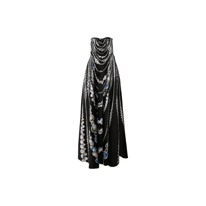 Saiid Kobeisy Graphic print Mikado Gown-1