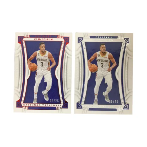 PANINI 2022 23 National Treasures CJ McCollum 85/99 Base+38/75 Base Player Card Condition Passed Sports Cards 2 Pcs