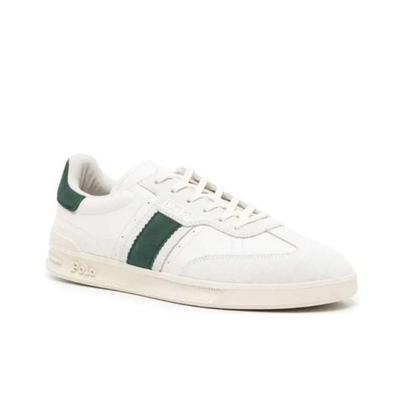 Polo Ralph Lauren Low Top Skateboard Shoes Men's White Green-2