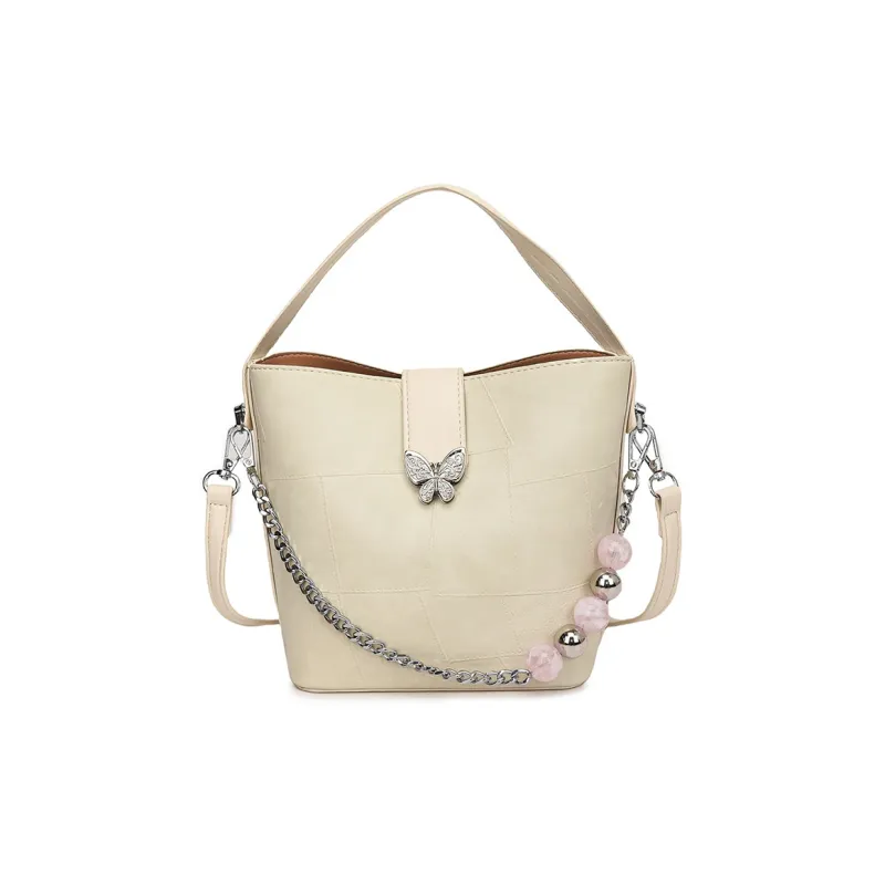Versman PU Shoulder Bag Medium Size Women's Pink/White/Blue-7