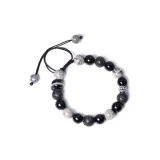 Silver Cool Volcanic Stone Bracelet