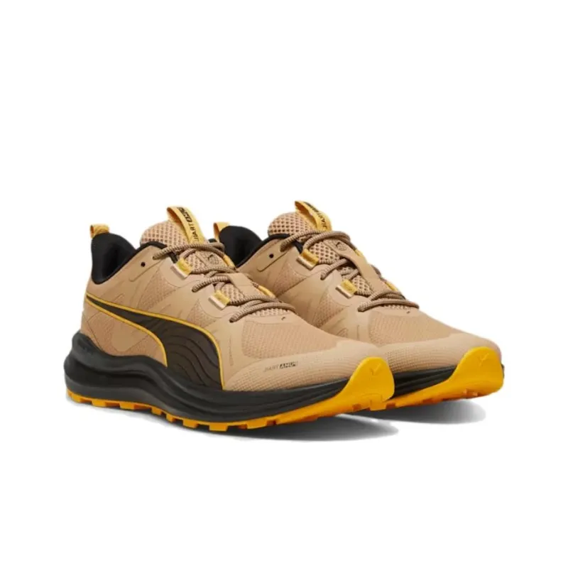 PUMA Reflect Lite Trail Anti Slip Wear Resistant Low Top Trail Running Shoes Unisex Yellow Black-2