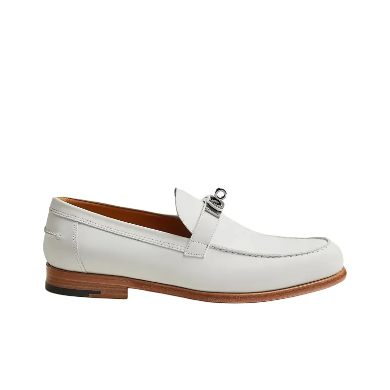 HERMES Destin Loafers Men's White-1
